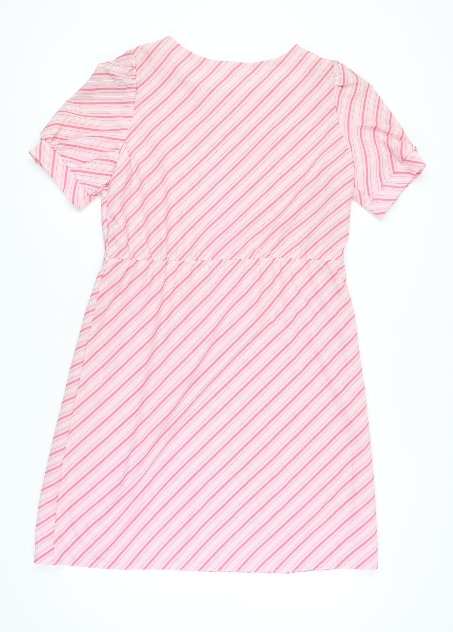 C&A Women's Pink Striped Petite Dress Size 18
