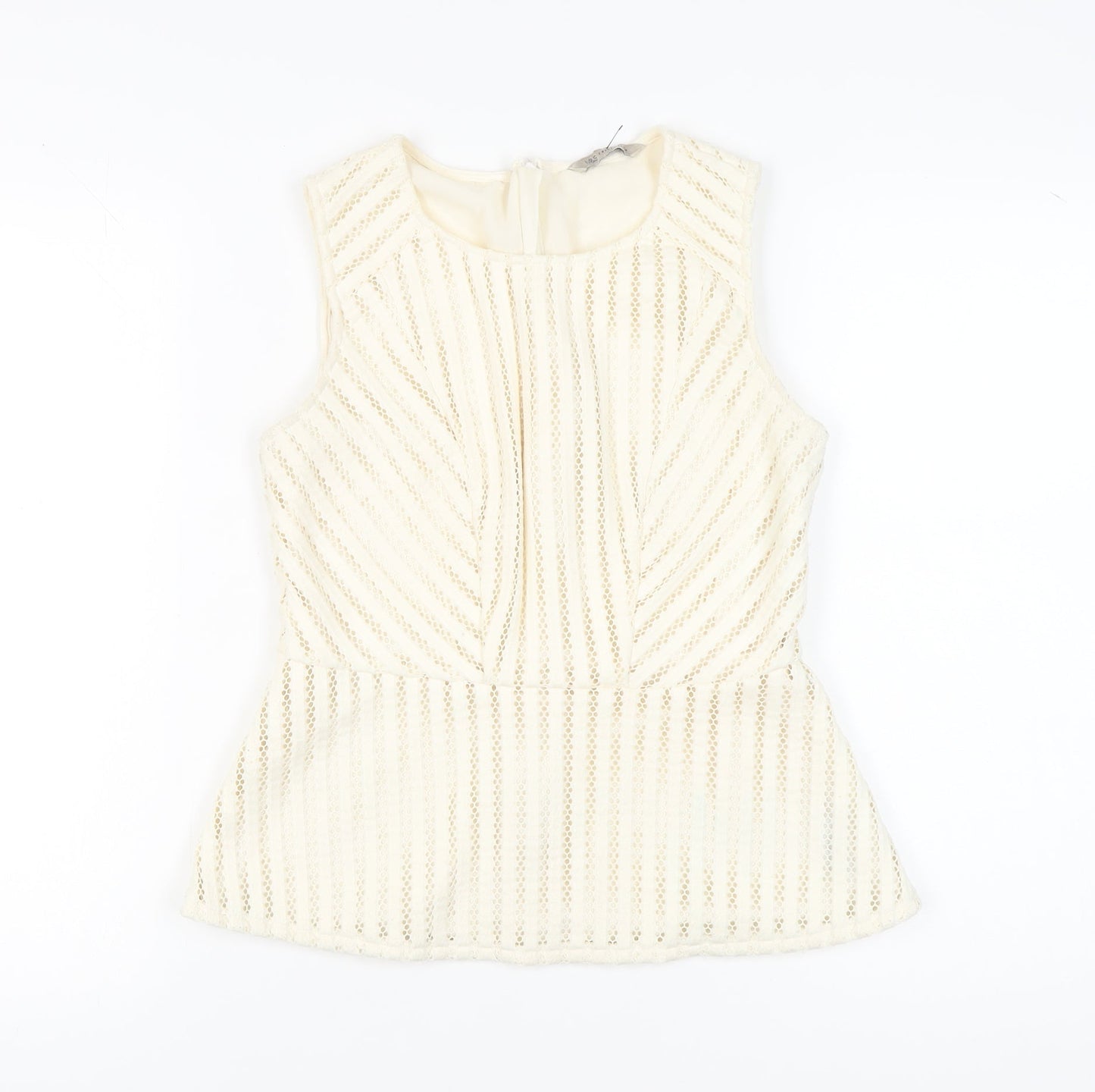 Womens UK Size 12 Marks and Spencer Ivory Basic Blouse