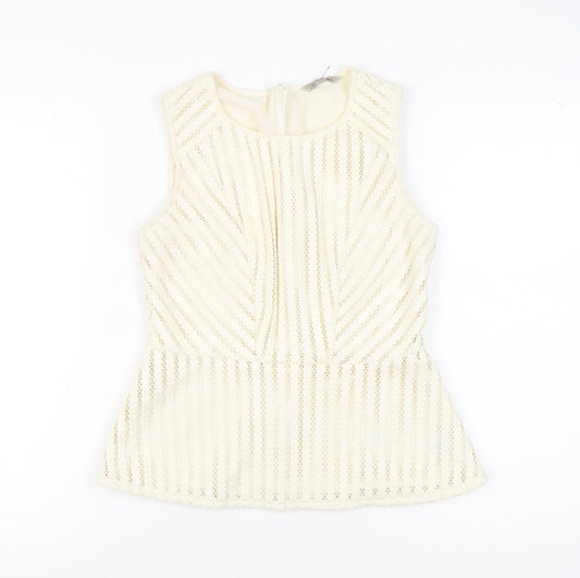 Womens UK Size 12 Marks and Spencer Ivory Basic Blouse