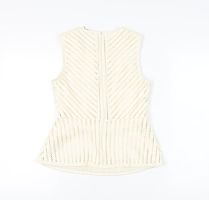 Womens UK Size 12 Marks and Spencer Ivory Basic Blouse