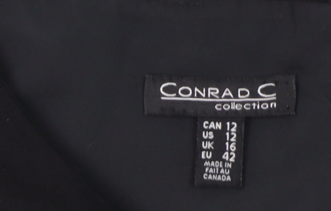 Conrad C Women's Sheath Dress Black Blue Grey Size 16