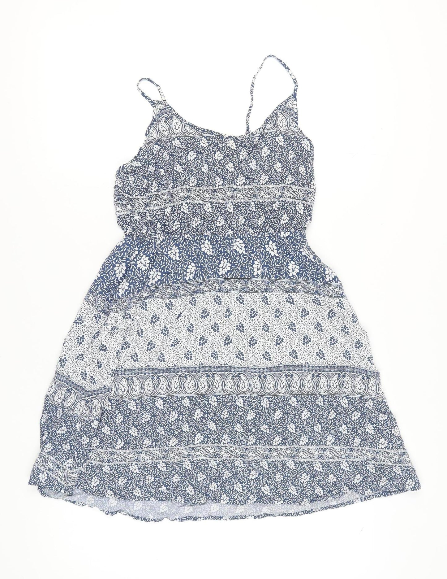 Gap Women's Blue Paisley Dress Size S Sleeveless