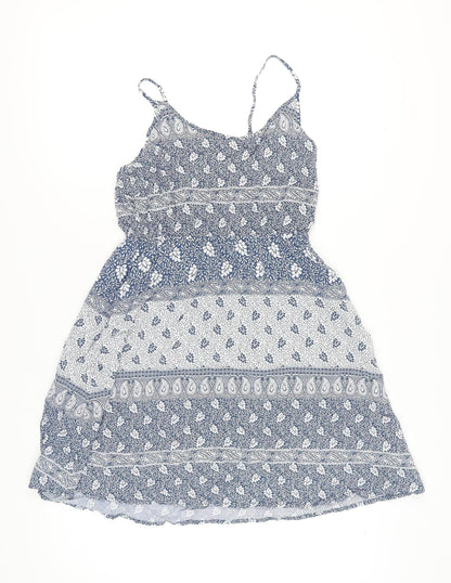 Gap Women's Blue Paisley Dress Size S Sleeveless