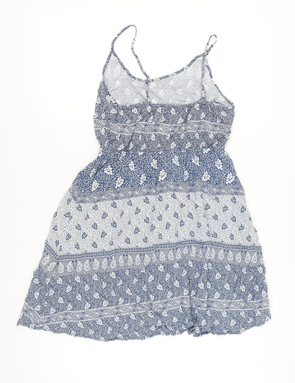 Gap Women's Blue Paisley Dress Size S Sleeveless