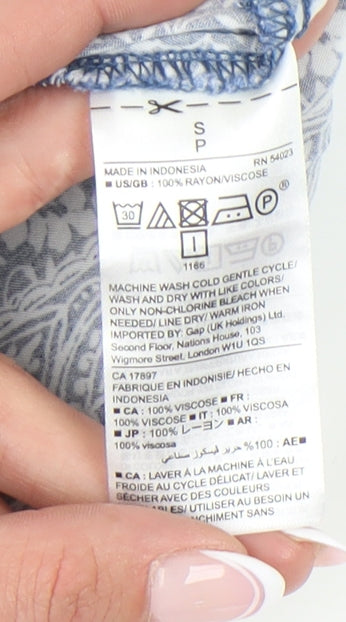 Gap Women's Blue Paisley Dress Size S Sleeveless