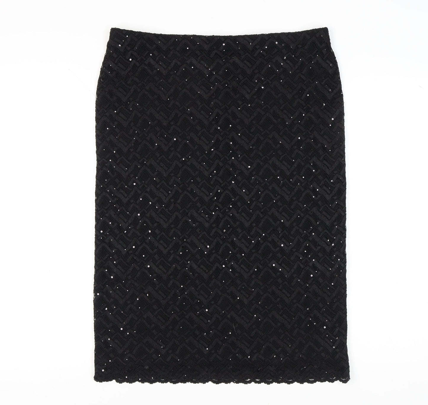 Marks and Spencer Black Sequined Pencil Skirt