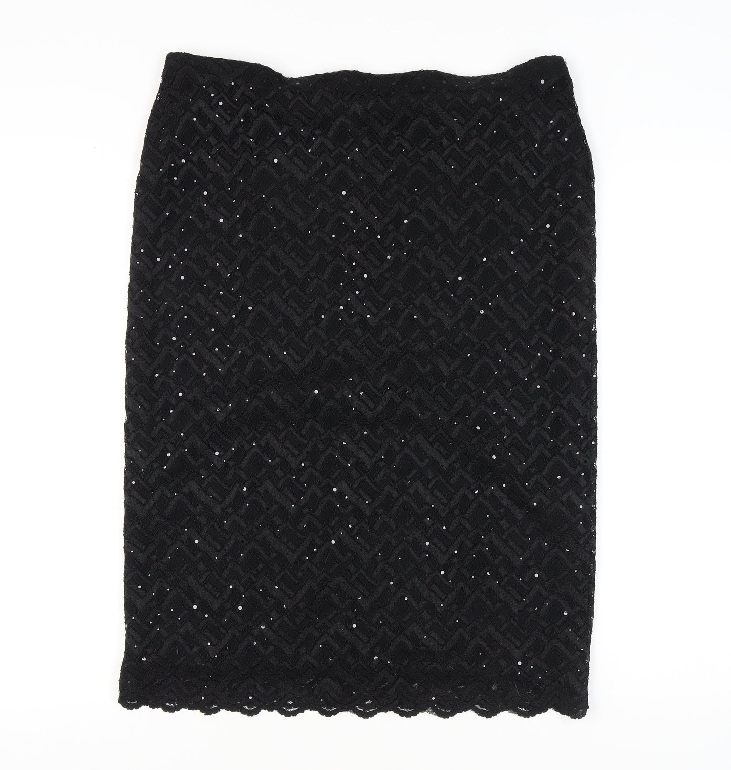 Marks and Spencer Black Sequined Pencil Skirt