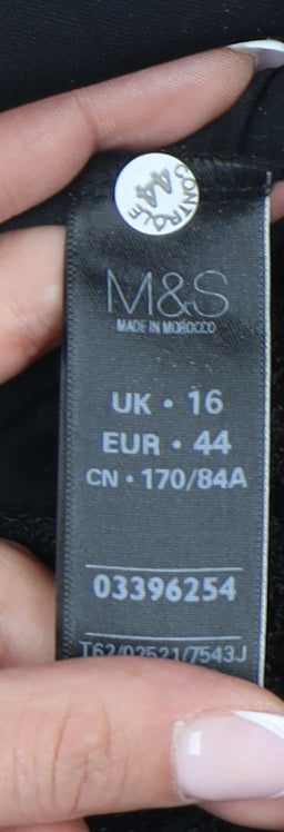 Marks and Spencer Black Sequined Pencil Skirt