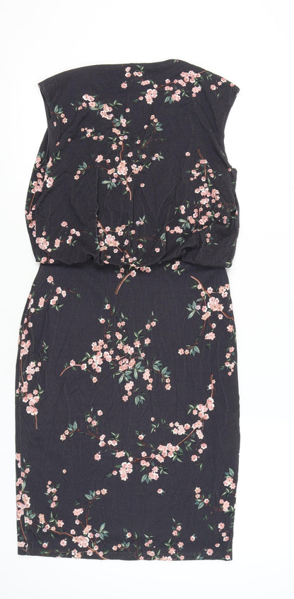Phase Eight Women's Black Floral Dress Size 12