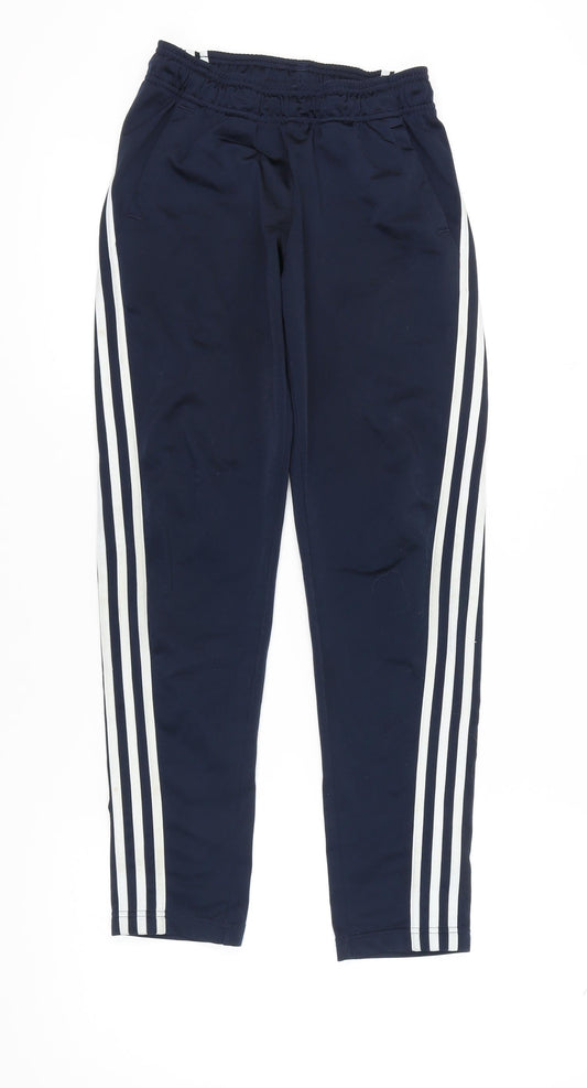 Additional front view of Adidas boys’ blue track pants 13-14 years