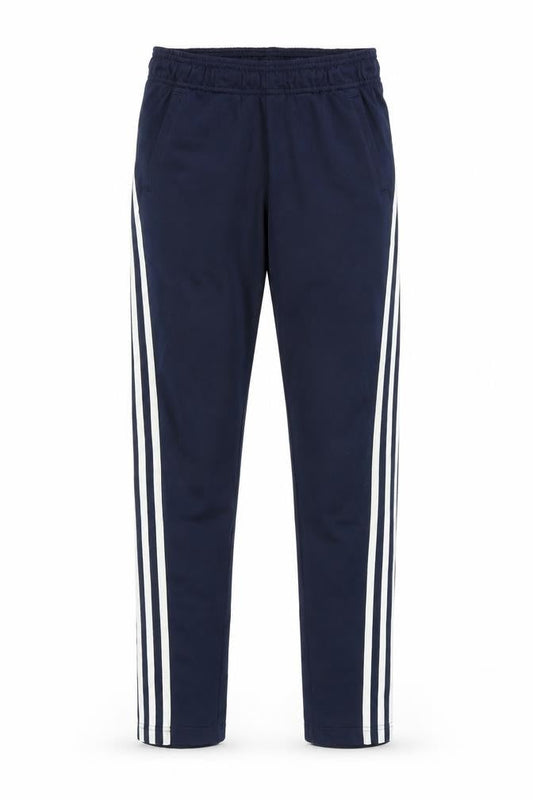 Front view of Adidas boys’ blue track pants 13-14 years