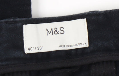 Marks and Spencer Men's Black Trousers Size 40