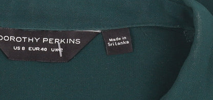 Dorothy Perkins Women's Green Shirt Dress - Size 12