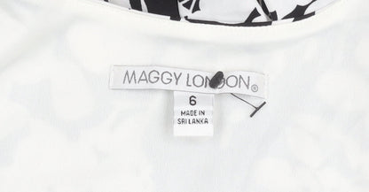 Maggy London Women’s Black & White Floral Dress