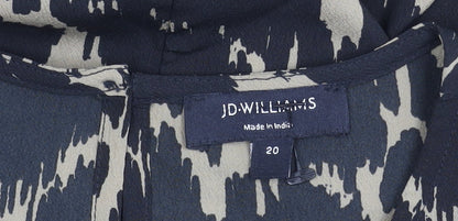 Womens UK Size 20 JD Williams Black Basic Blouse