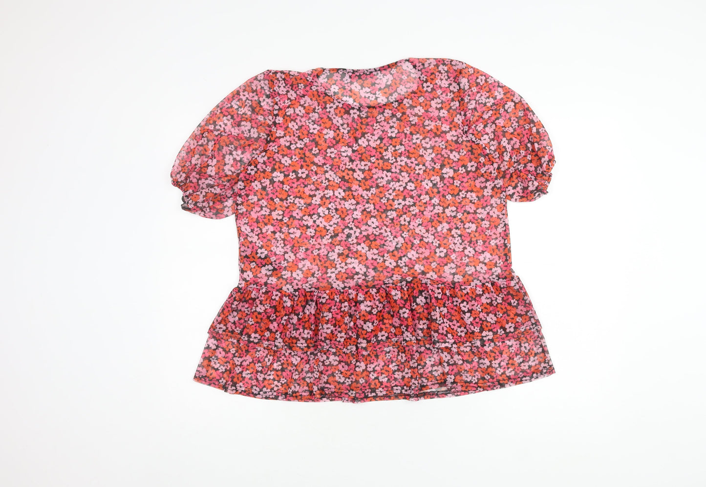 Womens UK Size 14 Kaleidoscope Multicoloured Tunic Blouse