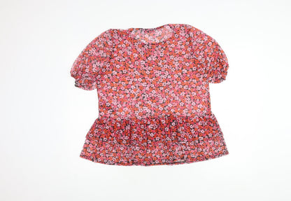 Womens UK Size 14 Kaleidoscope Multicoloured Tunic Blouse
