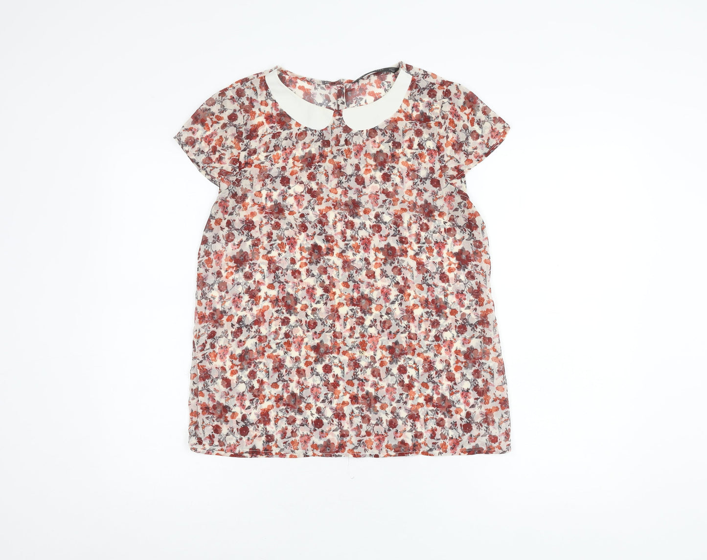 Womens UK Size S Zara Multicoloured Tunic Blouse