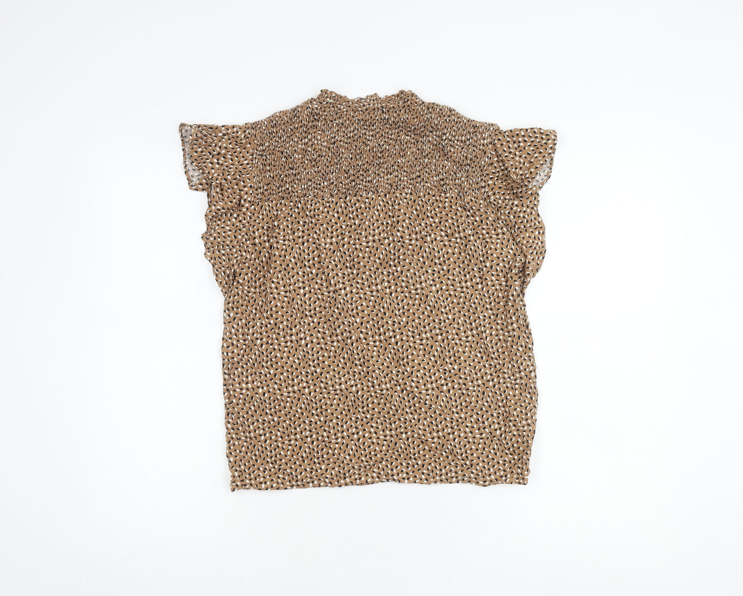 Womens UK Size 8 Warehouse Brown Basic Blouse