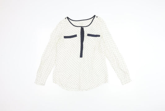 Womens UK Size 8 Monsoon White Basic Blouse