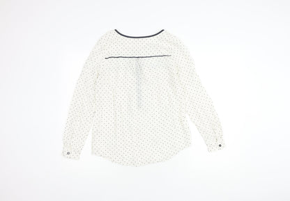 Womens UK Size 8 Monsoon White Basic Blouse
