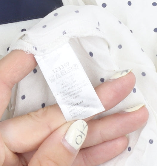 Womens UK Size 8 Monsoon White Basic Blouse