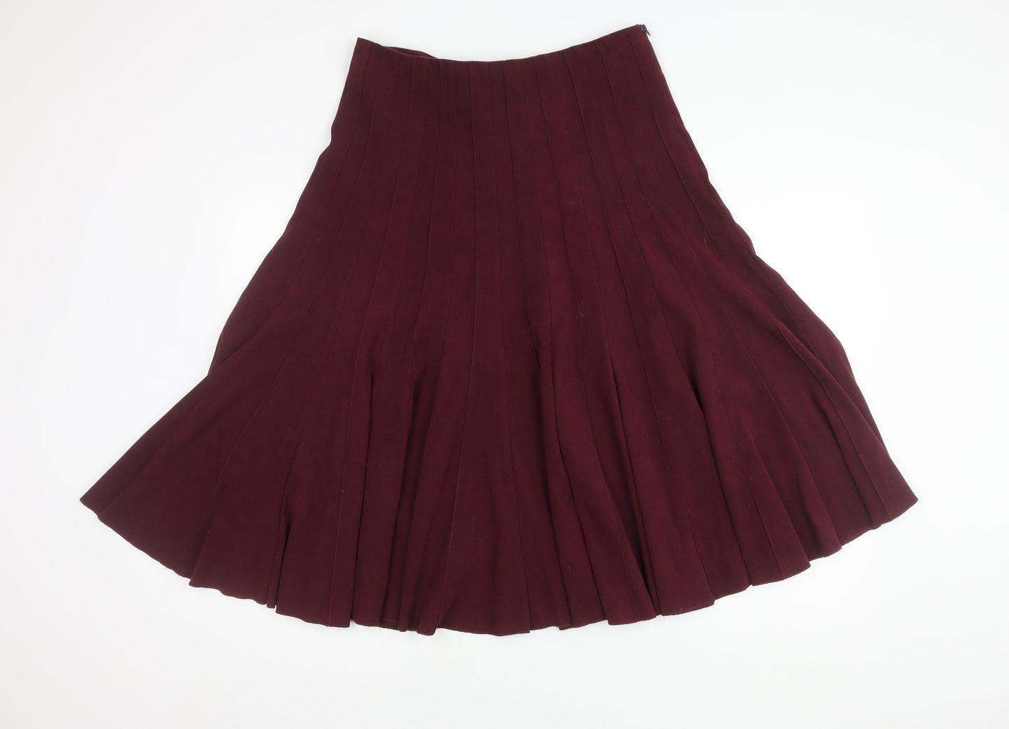 BHS Women's Red Pleated Skirt Size 12