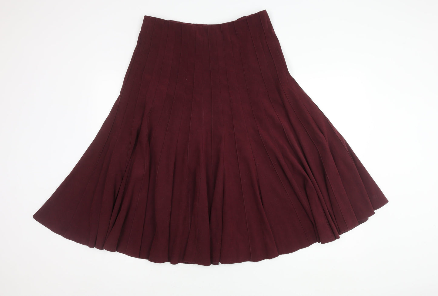 BHS Women's Red Pleated Skirt Size 12