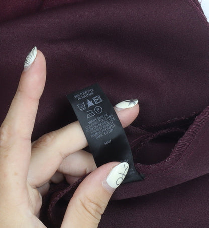 BHS Women's Red Pleated Skirt Size 12