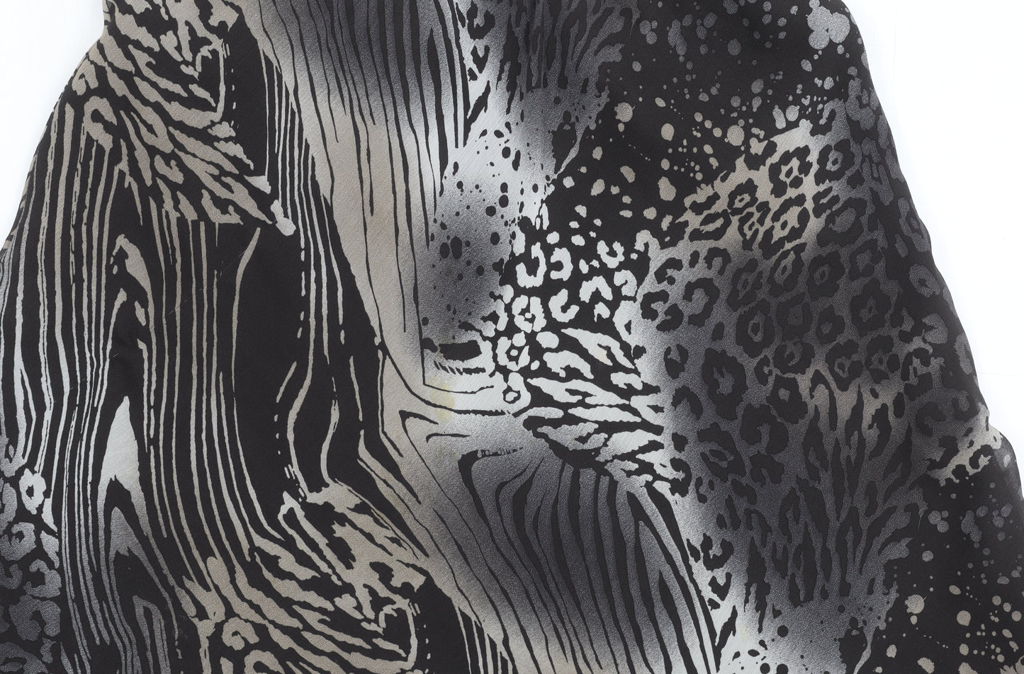 Marks and Spencer Women's Black Flare Skirt - Size 12