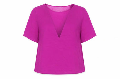 Warehouse Women's Pink V-Neck Blouse Size 16