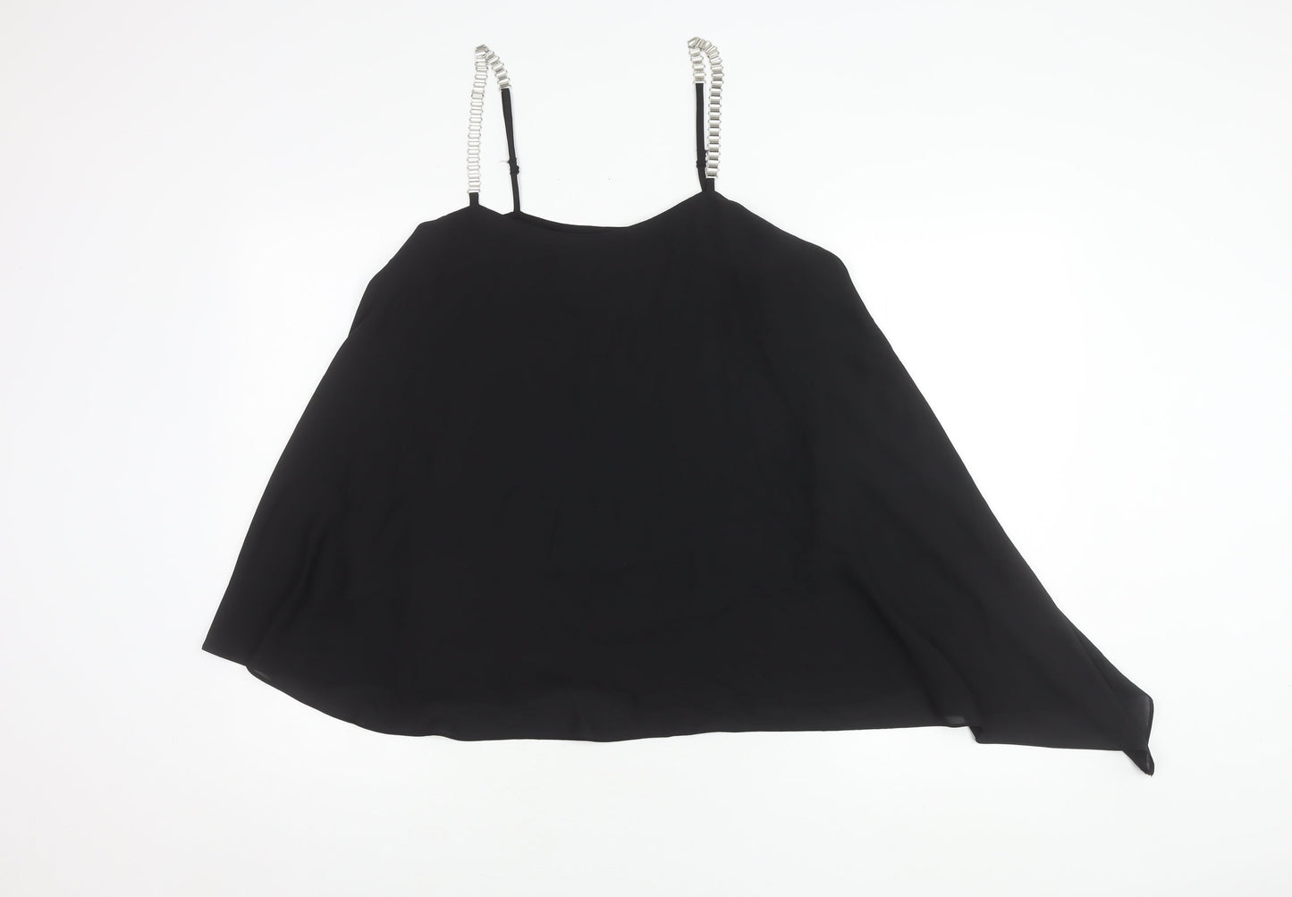Womens UK Size 12 Star by Julien Macdonald Black Camisole Blouse