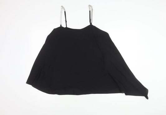 Womens UK Size 12 Star by Julien Macdonald Black Camisole Blouse