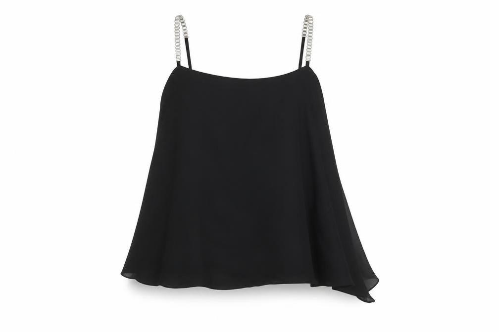 Womens UK Size 12 Star by Julien Macdonald Black Camisole Blouse