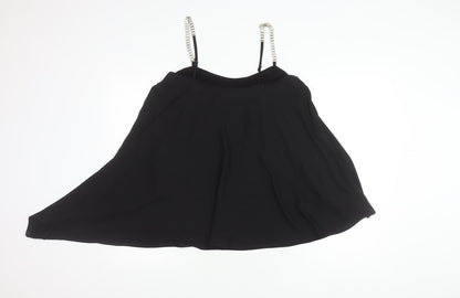 Womens UK Size 12 Star by Julien Macdonald Black Camisole Blouse