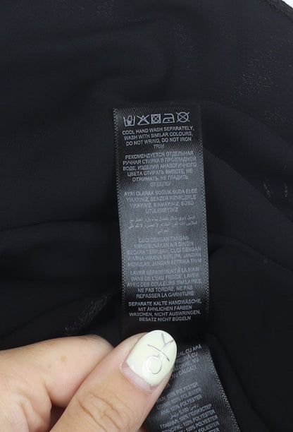 Womens UK Size 12 Star by Julien Macdonald Black Camisole Blouse