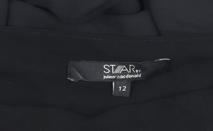 Womens UK Size 12 Star by Julien Macdonald Black Camisole Blouse