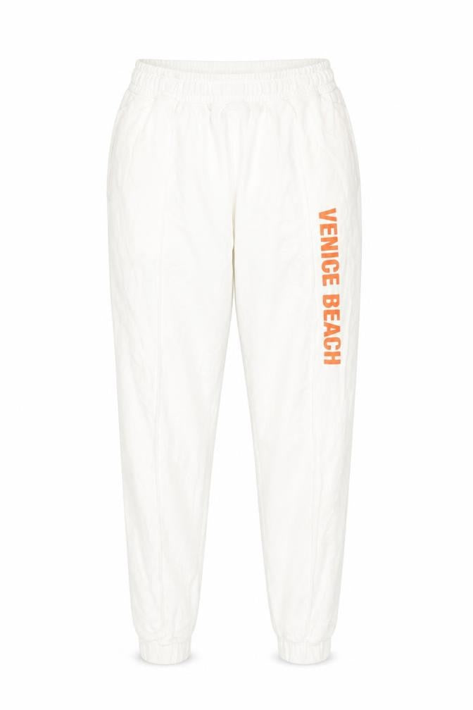 Front view of Venice Beach unisex white jogger trousers, size 8