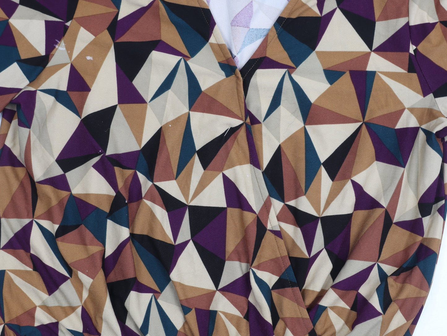 Blue Vanilla Women's Multicoloured Wrap Blouse, M