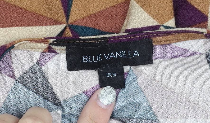 Blue Vanilla Women's Multicoloured Wrap Blouse, M