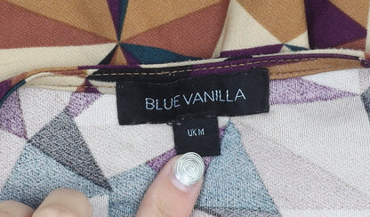 Blue Vanilla Women's Multicoloured Wrap Blouse, M