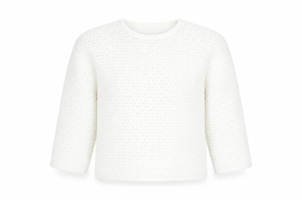 Womens UK Size M Marks and Spencer White Pullover Jumper