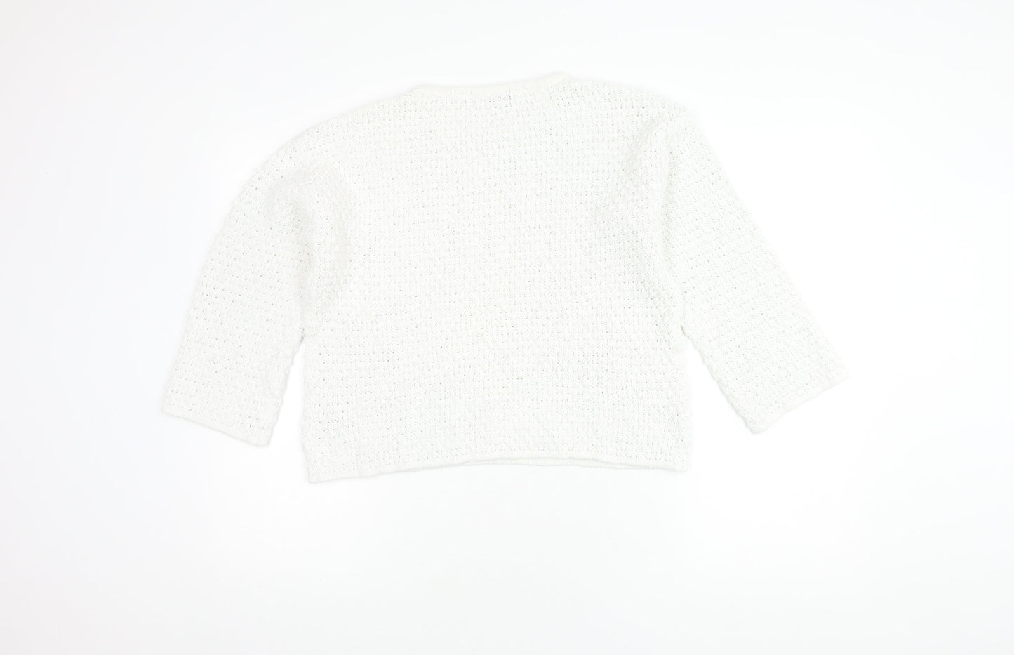 Womens UK Size M Marks and Spencer White Pullover Jumper