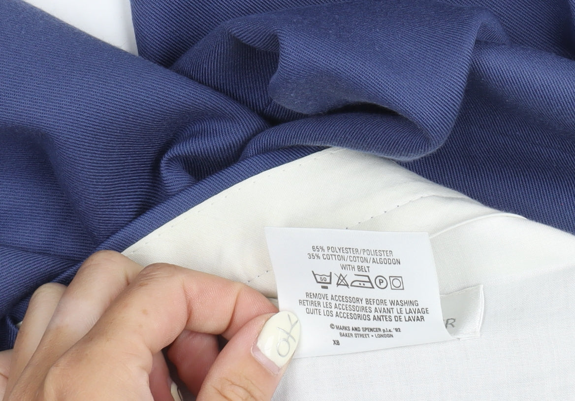 Marks and Spencer Men's Blue Trousers, 34 Regular