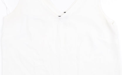 Womens UK Size 12 Wallis White Basic Tank