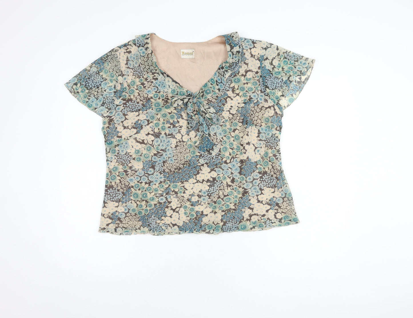 Womens UK Size 16 Roman Originals Multicoloured Basic Blouse