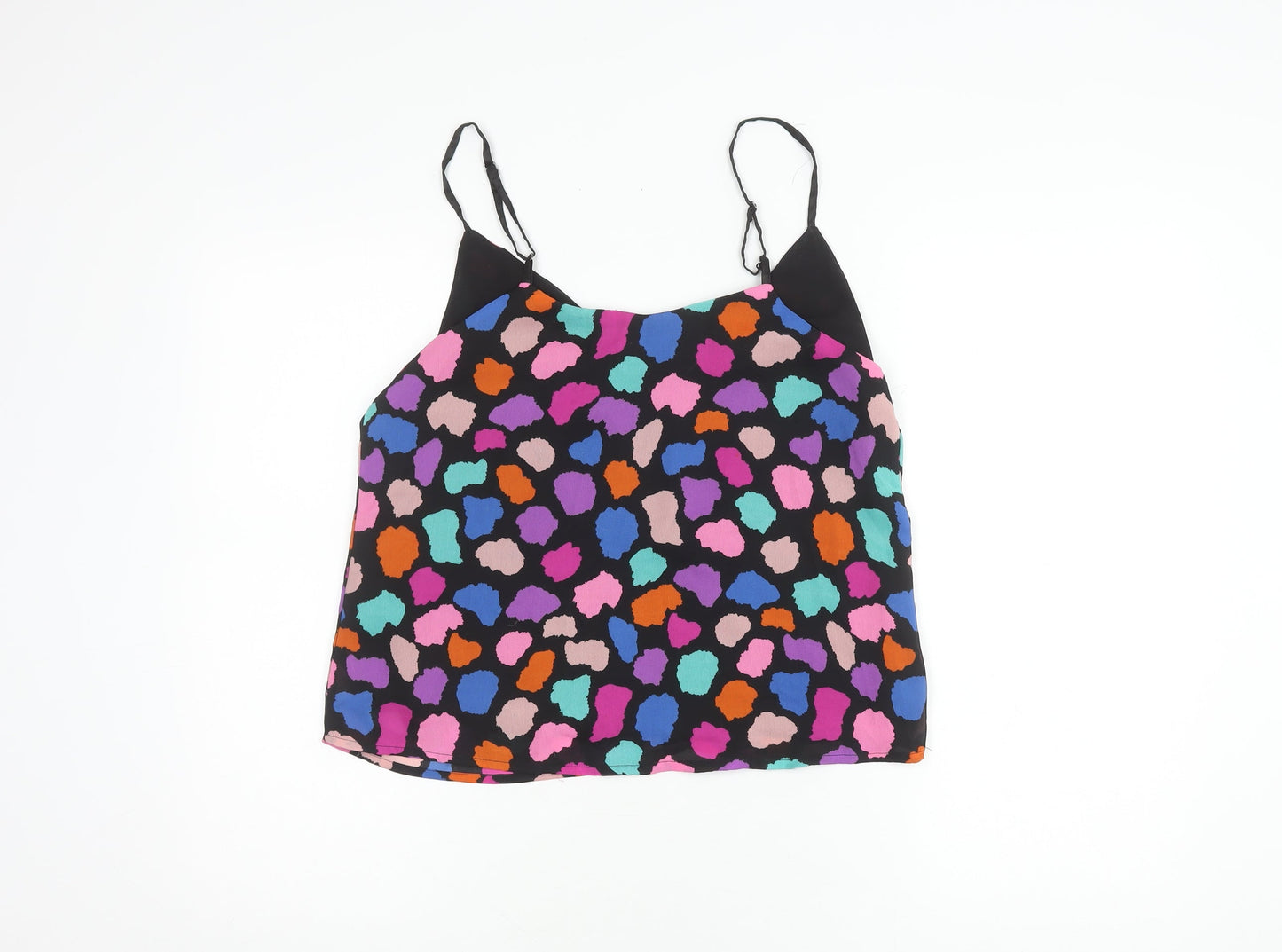 Womens UK Size 10 Dancing Leopard Multicoloured Camisole Blouse