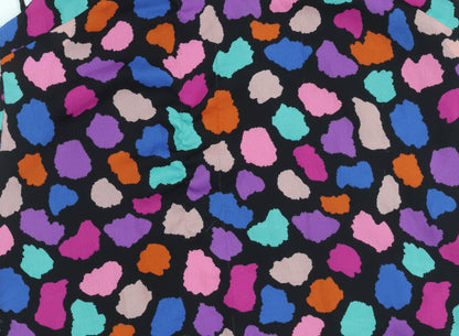 Womens UK Size 10 Dancing Leopard Multicoloured Camisole Blouse