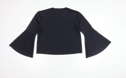 Womens UK Size 8 Topshop Black Basic T-Shirt