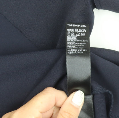 Womens UK Size 8 Topshop Black Basic T-Shirt